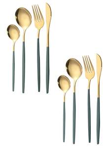 Juego de Cubiertos Metálicos de Grado Ejecutivo, Paquete Complementario para Cenas, Ideal para Eventos Corporativos y Rituales de Comedor Personales, Juego de Cubiertos al por Mayor - Product Image 4