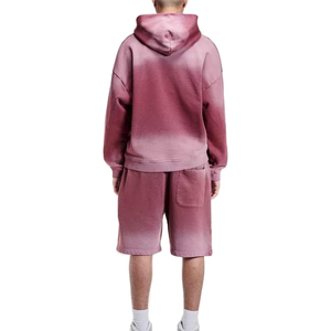 Ensemble court à capuche contrasté pour homme 2025 – 2 pièces, streetwear personnalisé, respirant, service OEM - Product Image 3