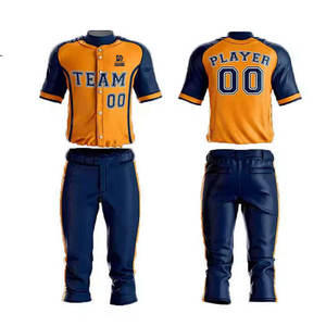 Uniforme de Béisbol Transpirable de Último Diseño y Estilo Nuevo, Calidad Premium, Color Sólido, 100% Poliéster, Personalizable para Venta en Línea - Product Image 1