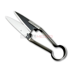 Silver 12 1/2 Inch Carbon Steel Classic Style Handheld <b>Sheep</b> <b>Shears</b> 5 1/8 Inch Bypass Blade Leather Handle Veterinary Syringes - Product Image 6