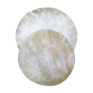 Peaux de tambour en cuir de veau/bufflonne de qualité supérieure, finition blanche |   Tons brillants et aspect impeccable (10" - 32") - Product Image 3