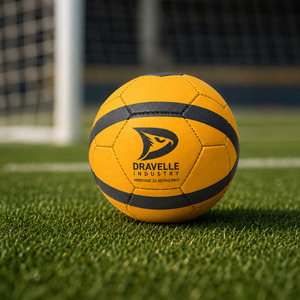 Custom Logo Premium 32 Panel <b>Hand</b> <b>Stitched</b> Soccer Ball Vintage Retro Marigold Charcoal PU Leather Football for Match Training - Product Image 6