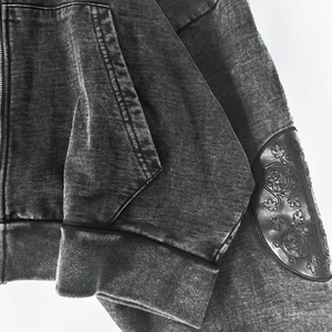 Ensemble de survêtement pour homme en molleton respirant à séchage rapide avec logo imprimé en sérigraphie personnalisé, coupe classique, deux pièces (pantalon et sweat à capuche) - Product Image 6