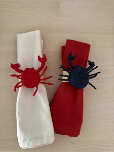 Red <b>Crab</b> Shape Rattan Napkin Ring Handwoven Coastal Table Decor Ideal For Dining Home Cafe Party And Beach Themed Styling - Product Image 6