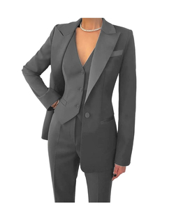 Latest Model Women Formal Business <b>Suits</b> Wedding Wear Two Pieces Casual Office Dress Pant Coat With Custom Logo Pant Coat Sets - Product Image 5