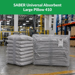 SABER Universal Absorbent <b>Large</b> <b>Pillow</b> SU410-LP Heavy Duty Industrial Spill Control Pad - Product Image 3