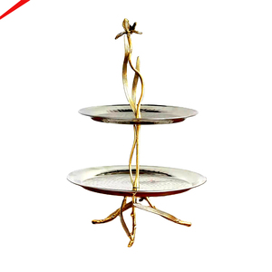 Fancy Look Metal <b>Cake</b> <b>Stand</b> With Flower Design Round Shape Gold Finished <b>3</b> <b>Tier</b> Birthday Party Pastry & <b>Cake</b> <b>Stand</b> - Product Image 4