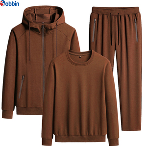 Winter Custom Logo Hooded Tracksuits <b>Mens</b> Training Fitness Sports Suit <b>Track</b> Suits Custom Sweatshirt Trousers <b>Jackets</b> 3 Pcs Sets - Product Image 4