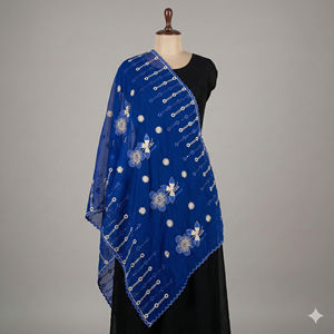 Bufanda de Chifón de Lujo al por Mayor para Mujer, Suave, Ligera, Transpirable, Elegante, Hijab, Chal, Diseño Floral con Pedrería - Product Image 1