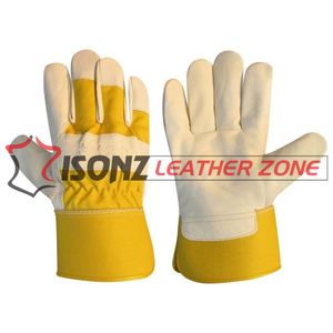 Isonz ถุงมือนิรภัยกันแรงกระแทกสำหรับทำงานถุงมือหนังวัว - Product Image 2