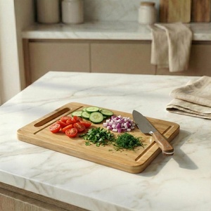 knife friendly acacia chopping block blade safe wooden cutting board knife <b>edge</b> protection board low impact chopping surface - Product Image 6