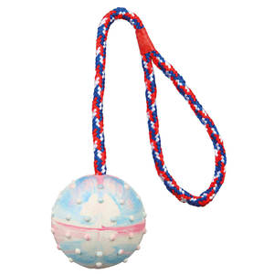 Juego de Pelotas de Juguete para Perro Trixie, de Goma Natural de 6 cm con Cuerda, para Juego Interactivo - Product Image 2