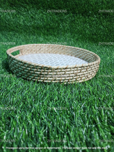ชุดถาดหวายสไตล์โบฮีเมียนพร้อมฝังมุกเหมาะสำหรับเสิร์ฟชาอาหารเช้าและตกแต่งบ้าน - Product Image 3
