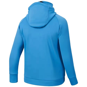 Sudadera con capucha y cremallera completa personalizada, fabricante de sudaderas con logo personalizado, sudadera con capucha integral estilo streetwear, básicas de mezcla de algodón. - Product Image 3