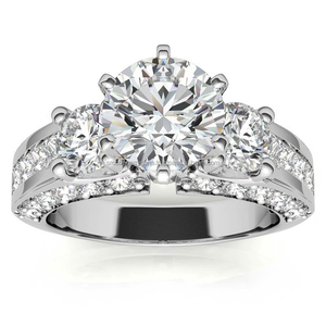 Anillo de compromiso chapado en oro de diamante de corte redondo de calidad superior Para Boda y regalo disponible a precio de India - Product Image 2