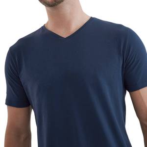 T-shirt en coton à col en V pour homme, fabrication directe d'usine, confortable, respirant, streetwear décontracté, fabricant OEM - Product Image 3