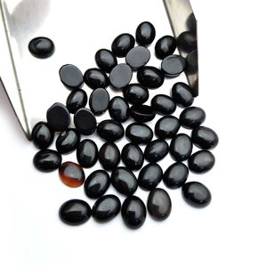 Wholesale Natural Black Onyx Cabochon | Oval Polished Black Onyx Loose Gemstone | Wholesale Jewelry Making Stone - Product Image 4