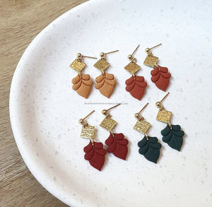 ต่างหูแก้วคริสตัลแฟชั่นสีเขียวสวยสำหรับผู้หญิงต่างหูเรซินรูปทรงเรขาคณิตของขวัญสำหรับผู้หญิง - Product Image 2