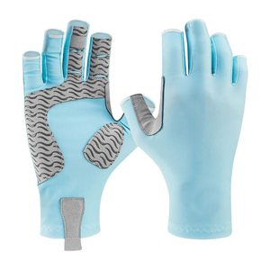 Guantes de Pesca Ligeros con Protección UV, Unisex, al por Mayor, Medios Dedos, Lisos, Personalizables, de Alta Calidad - Product Image 1