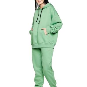 OEM High Quality <b>Men's</b> Pullover Hoodie Sweatpants Two Piece Set Winter Sporty <b>Thermal</b> Fitness Sportswear Casual Knitted 100% - Product Image 2