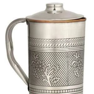 Carafe à eau en cuivre pur martelé, design tendance, vaisselle décorative, carafes et pichets en cuivre pour la boisson - Product Image 1