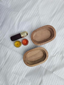 Cuencos y recipientes rectangulares de madera hechos a mano al por mayor para velas |   Decoración para el Hogar de Halloween y Navidad |   Fabricante OEM - Product Image 2