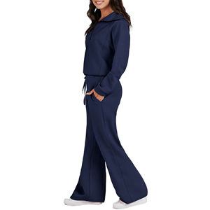 Conjuntos Deportivos Casuales de Invierno para Mujer, de Algodón, Felpa y Poliéster, Ligeros, Cómodos, de Corte Regular, Secado Rápido, Ecológicos y Transpirables - Product Image 2