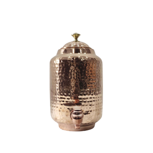 Elegant Copper Water <b>Dispenser</b> with Tap Handmade Hammered Finish Vintage Style Bar Accessory for Indoor Use - Product Image 2