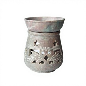 Manufacturer And Exporter Of Beautiful Soapstone Carving Aroma <b>Oil</b> <b>Burner</b> Best Selling Decorative Stone Aroma Lamp For Gifts - Product Image 2