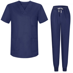 Customized Private Label US Medical <b>Denim</b> Scrubs Uniforms Sets for Unisex Nurse with Polyester/Cotton <b>Material</b> - Product Image 5