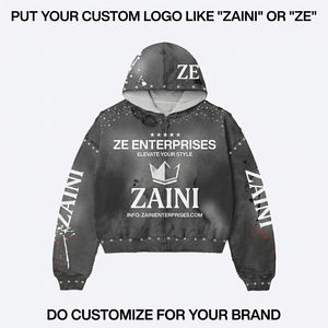Sudadera con Capucha para Hombre, 350 GSM, Premium, 100% Algodón, Lavado Ácido, Corte Holgado, Ecológica, Negra y Gris, para Serigrafía y Bordado - Product Image 1