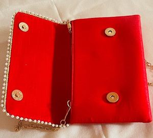 Beautiful Embroidered Clutch <b>Purse</b> for Ladies with Colorful Handwork and Elegant Wedding Party Style <b>Cheap</b> Deal - Product Image 1