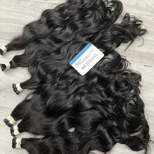 2026 Big Sale Wavy Bulk Human Hair <b>Extensions</b> Natural Color Viet Nam Wavy Hair Bundles <b>For</b> <b>Braiding</b> Factory Price Drop Ship - Product Image 2