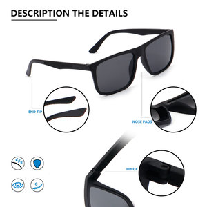 Gafas de Sol Cuadradas Clásicas de PC al Por Mayor a Precio de Fábrica, Gafas de Sol Promocionales con Logotipo Personalizado para Hombre, para Regalo - Product Image 4