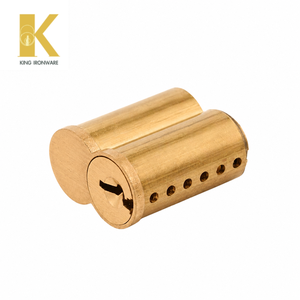 Cylindre à noyau interchangeable petit format, plusieurs options de rainures, laiton satiné, 6 rainures en H pour la sécurité des bâtiments commerciaux - Product Image 5