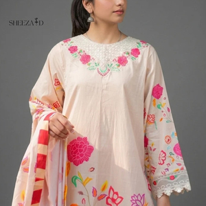 Ensemble de 3 pièces pour femmes, shalwar kameez dupatta, vêtements de fête, shalwar kameez brodé pour femmes, ensemble de 3 pièces - Product Image 5