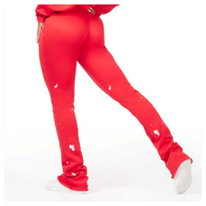Womens Red Cropped Hoodie <b>Jogger</b> <b>Set</b> Two Piece Tracksuit Casual Sweatshirt <b>Matching</b> Pants Lounge Sportswear Outfit - Product Image 5