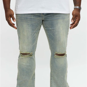 Pantalones de hombre con logotipos serigrafiados, diseño bordado, pantalones vaqueros, pantalones de hombre con MOQ bajo y alta calidad. - Product Image 2