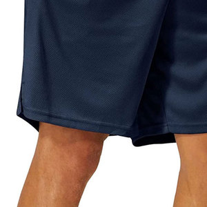 Unisex Blue Mesh <b>Athletic</b> Shorts Elastic Waist Drawstring Closure Lightweight Breathable Quick Dry Workout Custom Team Logo - Product Image 6