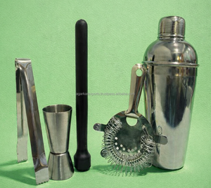 Juego de Herramientas Profesionales para Preparar Cócteles al por Mayor – Cuchara de Bar de Acero Inoxidable, Medidor de Doseladas, Mortero de PVC - Product Image 1