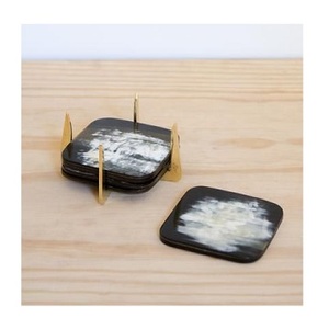 Unique Design Horn Coaster Buffalo horn Coaster Tea Coaster Place Mats Natural Square Horn Coaster At very reasonable Price - Product Image 4