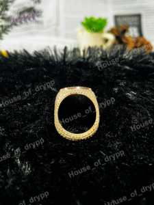 925 <b>Silver</b> Rhodium Plated Custom Number <b>Ring</b> Iced Out Hip Hop Cluster Luxury <b>Mens</b> Statement Jewelry Gift - Product Image 4