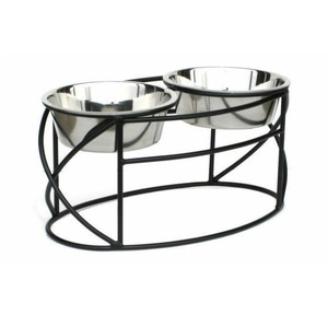 Stainless Steel Double <b>Dog</b> <b>Bowl</b> <b>Raised</b> Pet Feeding <b>Bowls</b> Waterproof Food and Water Dish for Indoor Outdoor Use Customised Size - Product Image 6