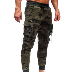 Pantalon cargo décontracté pour homme, coupe slim, taille mi-haute, fermeture boutonnée, 100% coton, respirant et écologique - Product Image 2