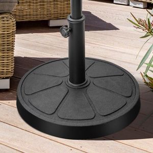 Ombrello rotondo esterno da 18 pollici con ombrelli e basi da giardino da 31 libbre - Product Image 1