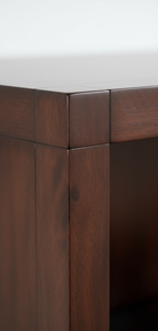 Librero Moderno de Madera de Pino de Nueva Zelanda con Cajones y 6 Estantes, Acabado Marrón Oscuro, para Hogar, Oficina, Dormitorio, Escuela y Sala de Estar - Product Image 3