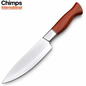 Juego de Cuchillos de Acero al Carbono de 5 Piezas Hechos a Mano de Primera Calidad, Mangos de Madera, Diseño Ambidiestro, Acabado de Hoja Recubierta - Cuchillos Santoku de Chef - Product Image 3