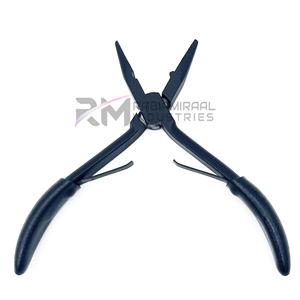 Pinza para Extensiones de Cabello RMI de Alta Calidad, Personalizada, con Punta de Plasma Negra y Empuñadura Negra - Product Image 1