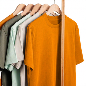 T-shirt à manches courtes pour homme, coupe classique, couleur unie, col rond, 100% coton jersey, style décontracté - Product Image 4
