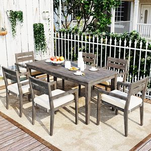 Set Tavolo e Sedie da Esterno in Legno di Acacia per Patio, Balcone o Giardino - Product Image 1
